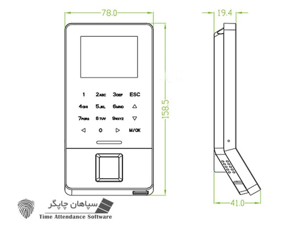 دستگاه حضور و غیاب اثر انگشتی مدل Nano SLim - Image 6